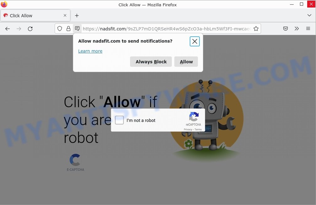 Nadsfit.com Click Allow Scam