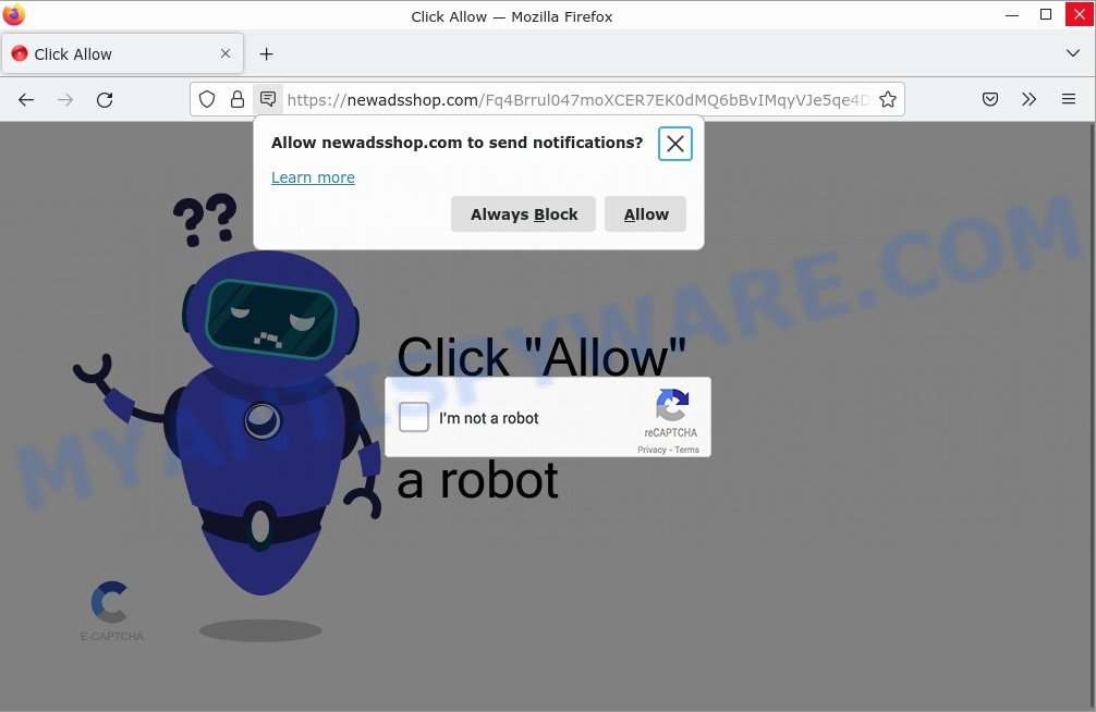 Newadsshop.com Click Allow Scam