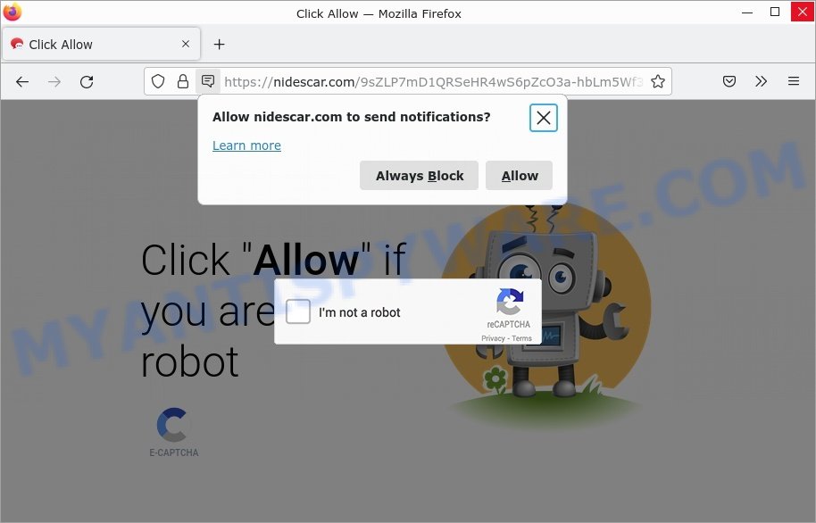 Nidescar.com Click Allow Scam
