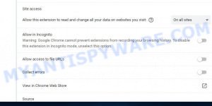 Parental Control BlackList extension