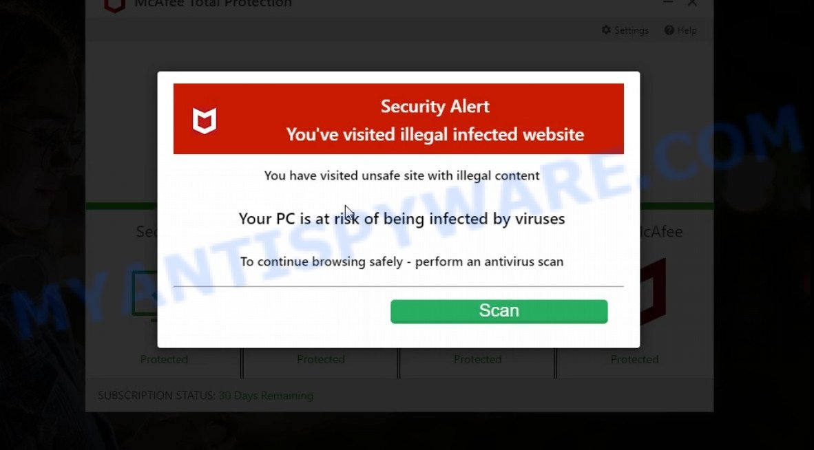 Power-stability.com McAfee Alert Scam