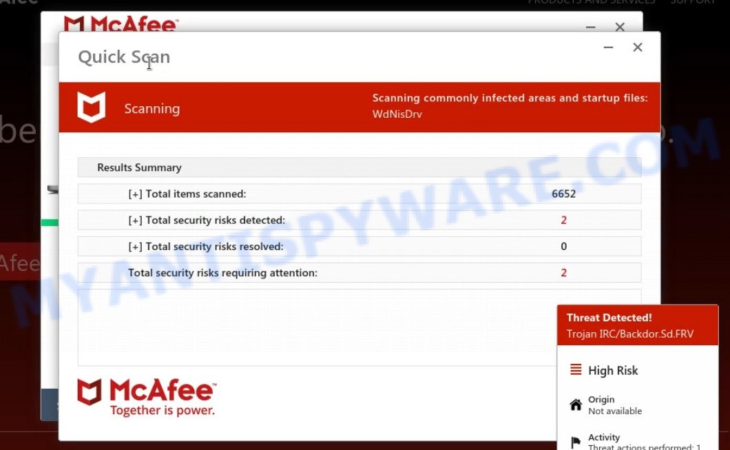 Protect-me.vip McAfee Security fake scan