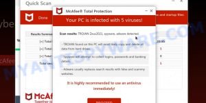 Protect-me.vip McAfee fake scan results