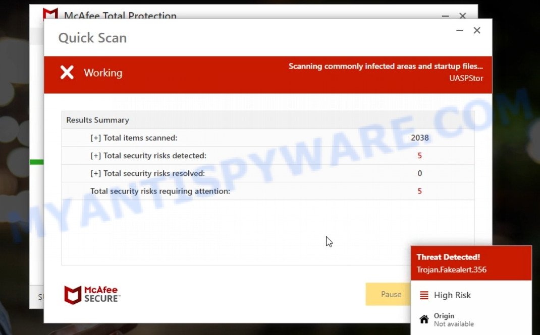 Recif.click McAfee fake scan