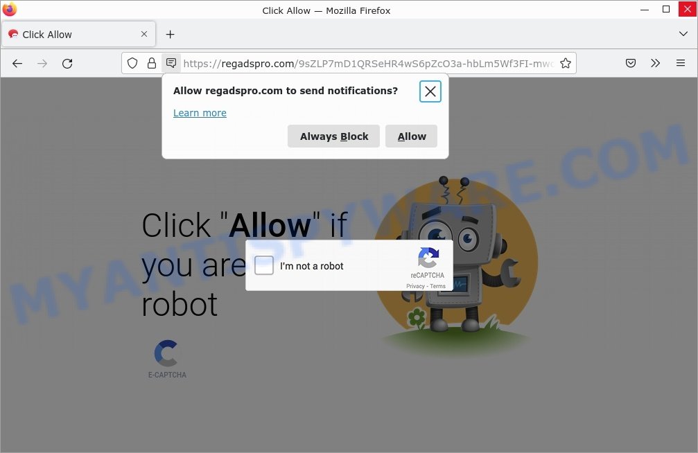 Regadspro.com Click Allow Scam