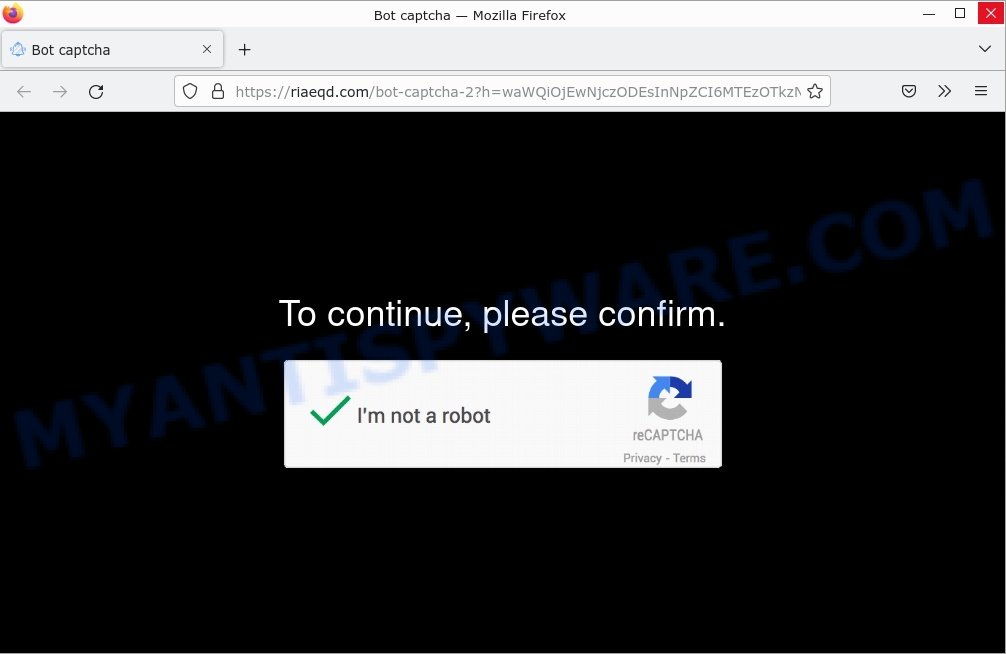 Riaeqd.com Bot captcha Scam