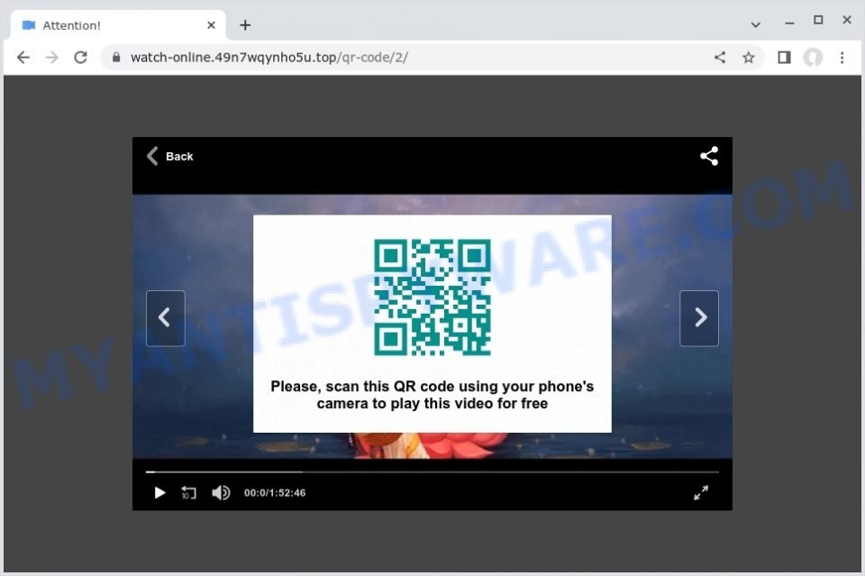 Scan QR code to play this video Scam (Virus removal guide)
