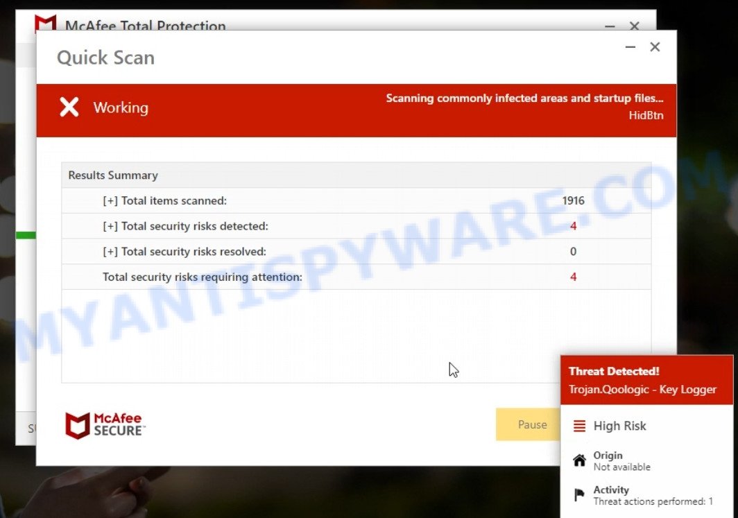 Series-protection.com McAfee fake scan