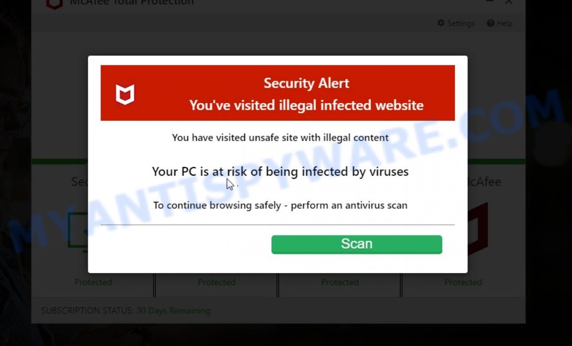 Stronger-protection.com McAfee Security Scam