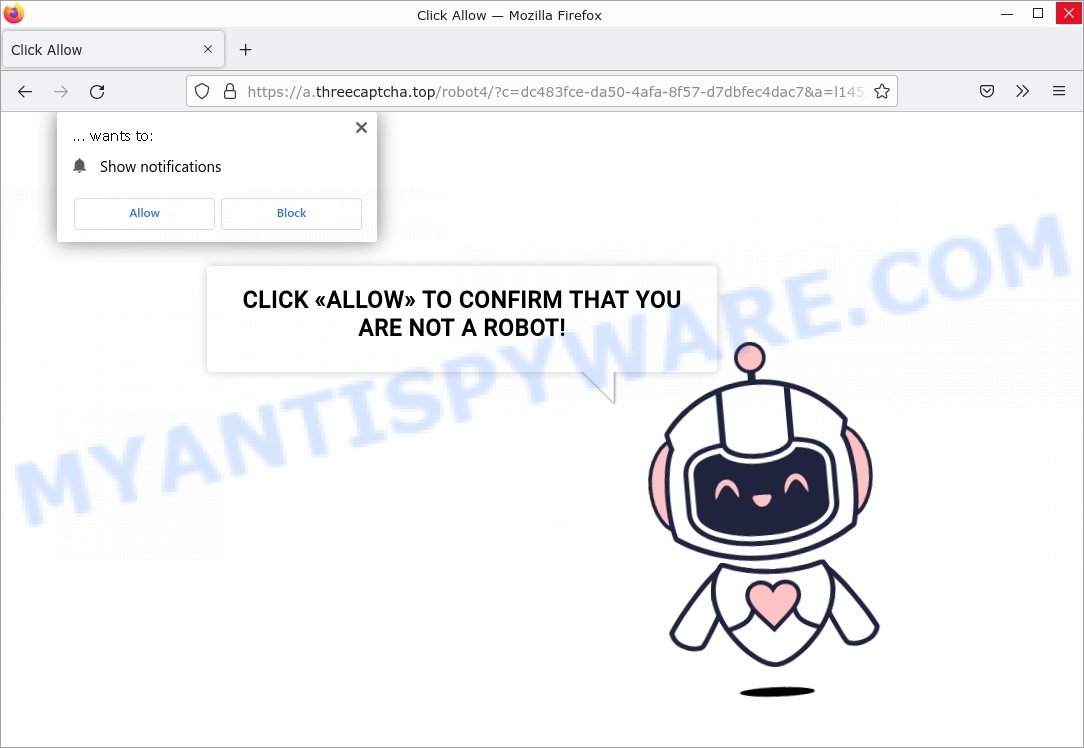 Threecaptcha.top Click Allow Scam