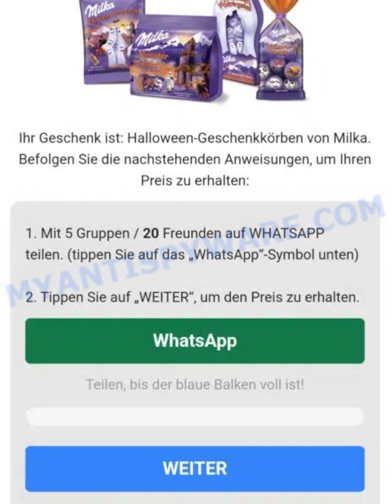 Tinyurl4.ru Milka Halloween Scam