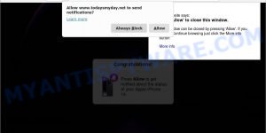 Todaysmyday.net Click Allow Scam