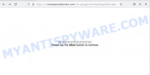 Trackspecialsdomain.com Confirm notifications Scam