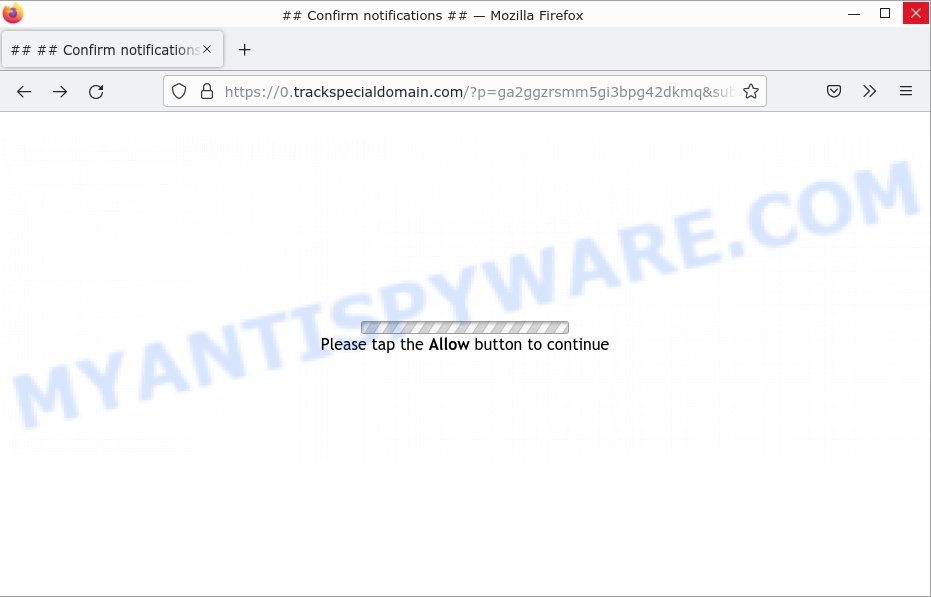 Trackspecialsdomain.com Confirm notifications Scam