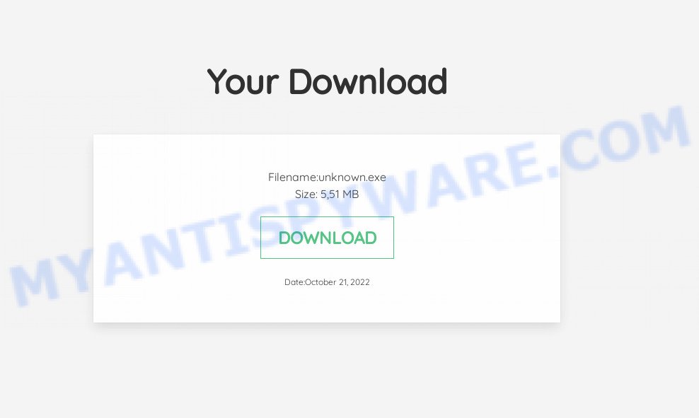 Unknown.exe download pop-up