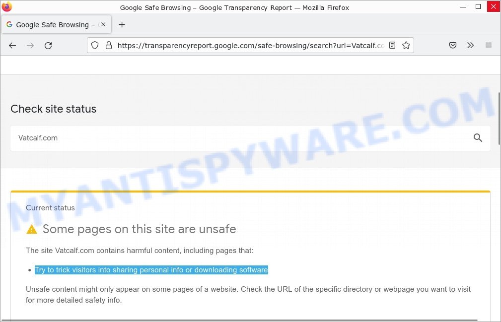 Vatcalf.com unsafe site
