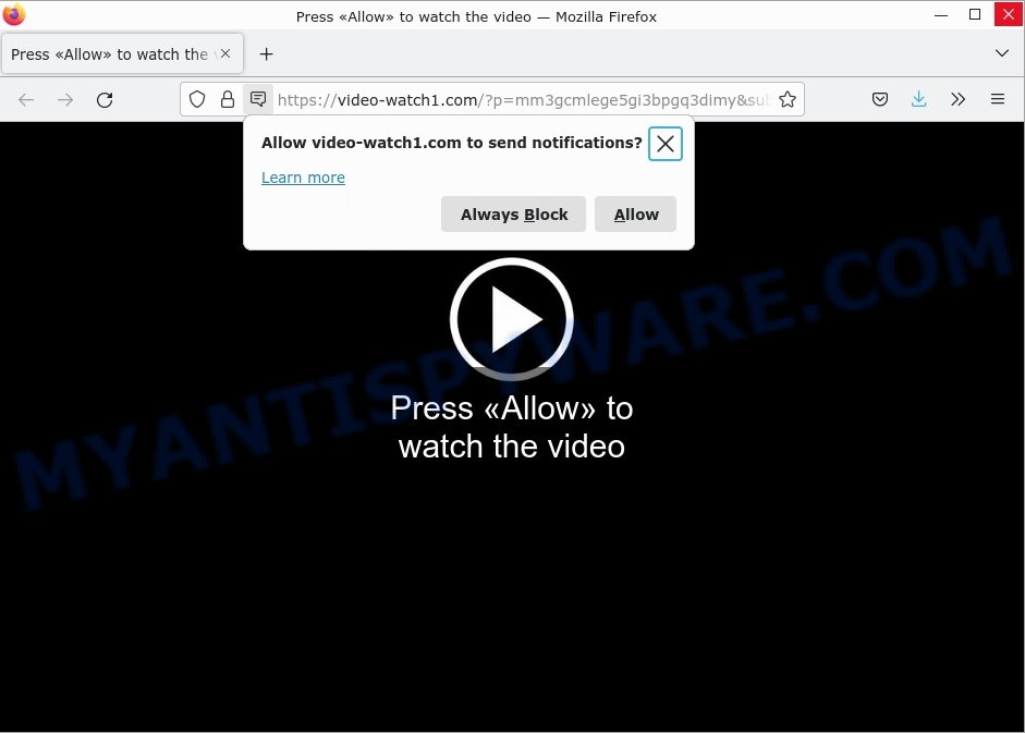Video-watch1.com Press Allow Scam