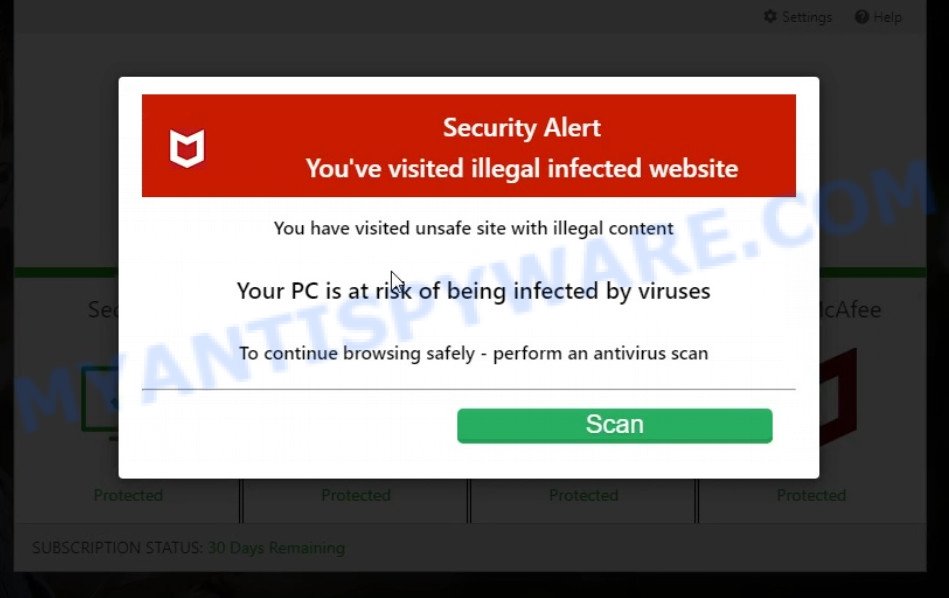 Vital-scanner.com McAfee Security Scam