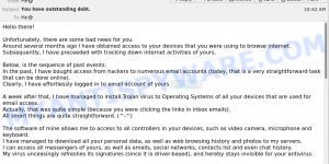 You have outstanding debt. Email Scam