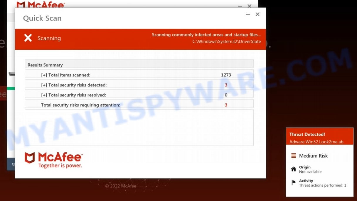 Yourdesktopsecurity.live McAfee fake scan