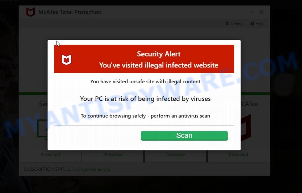 Zeleboba.click McAfee Alert Scam