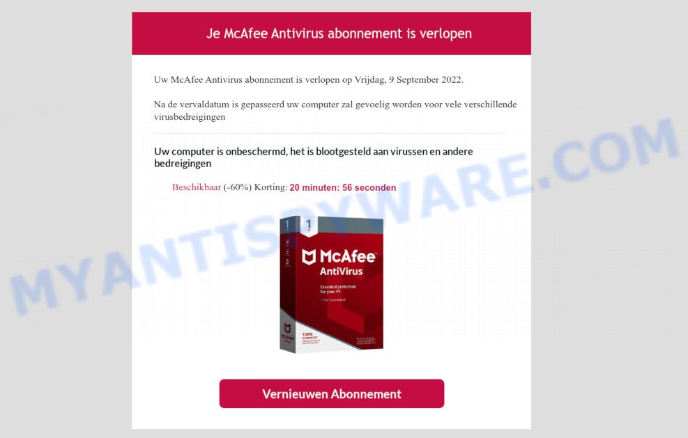 di4.biz redirect McAfee Alert Scam