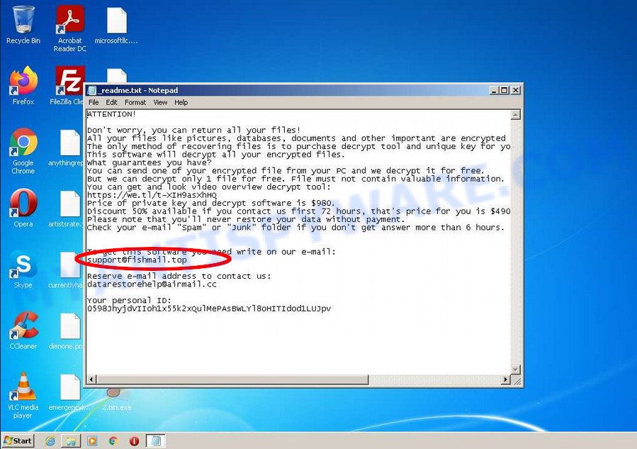 support@fishmail.top ransomware note