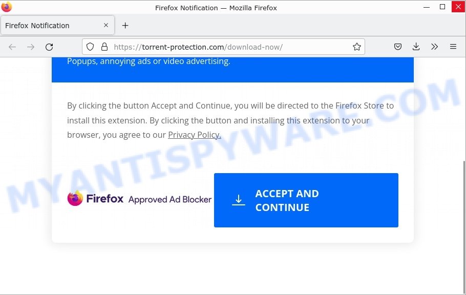 Torrent-protection.com फ़ायरफ़ॉक्स अधिसूचना घोटाला