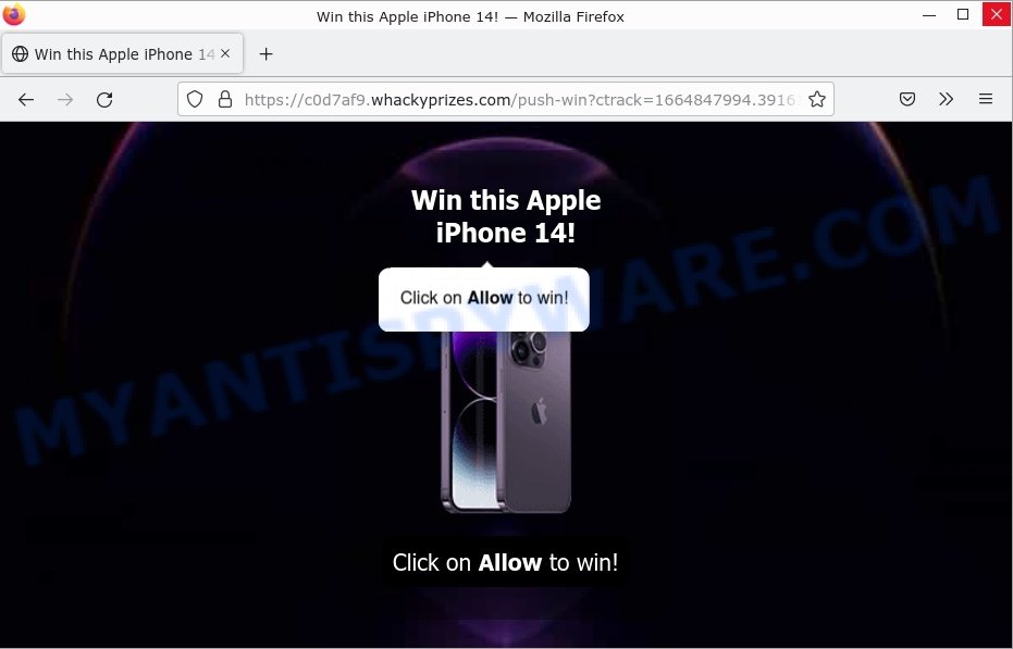 whackyprizes.com Win this Apple iPhone 14 Scam