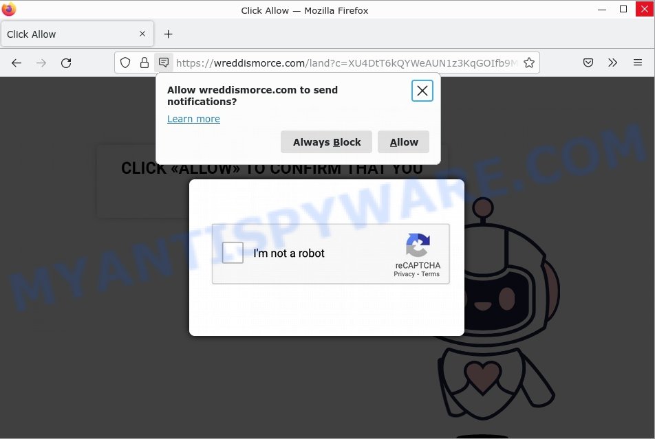 wreddismorce.com Click Allow Scam