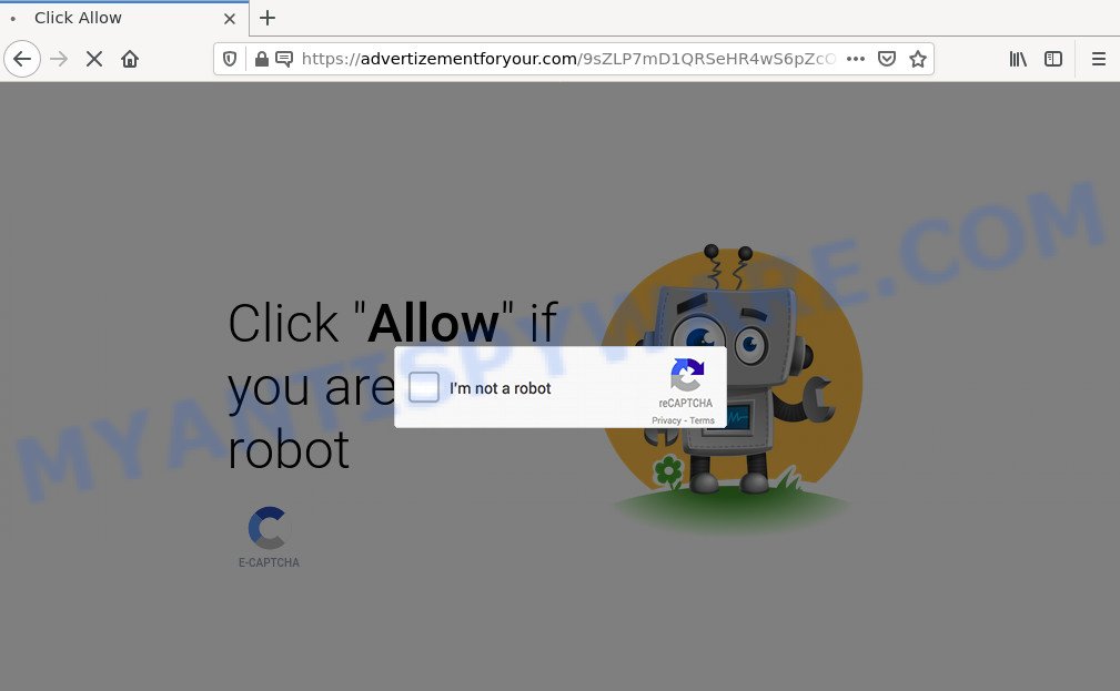 Advertizementforyour.com Click Allow Scam