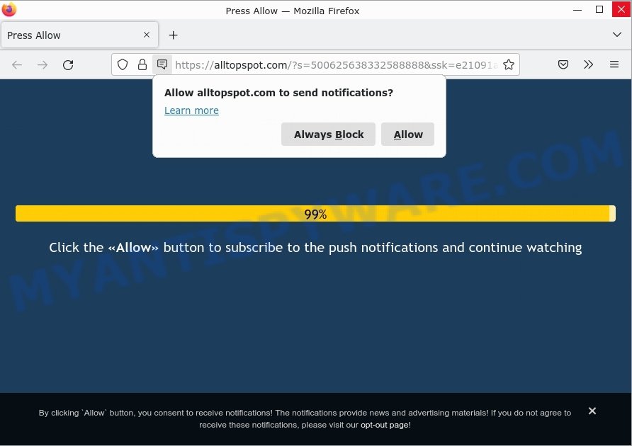Alltopspot.com Press Allow Scam