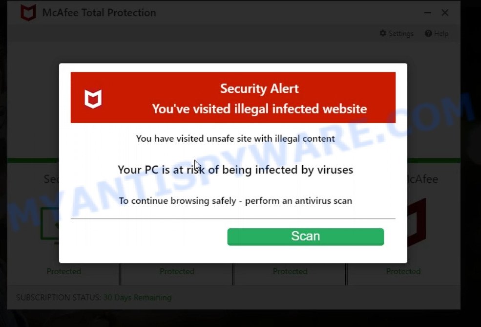 Basicnetworkpc.com McAfee Scam