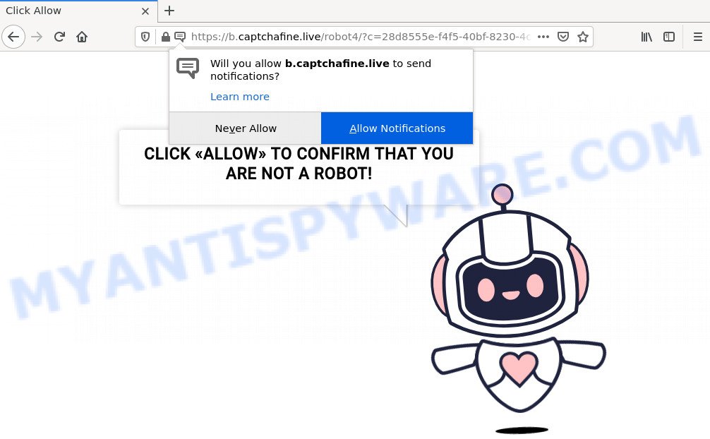 Captcha Fine Virus Click Allow Scam