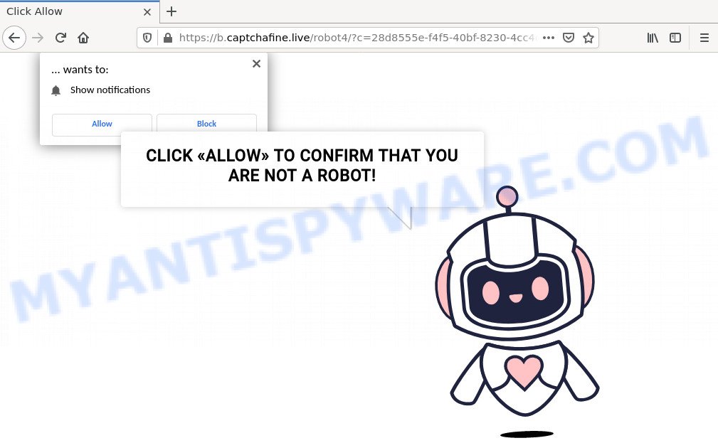 Captchafine.live Click Allow Scam