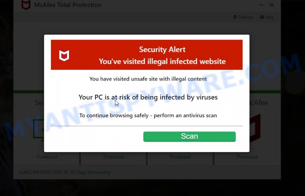 Chainedprotol.com McAfee Security Scam