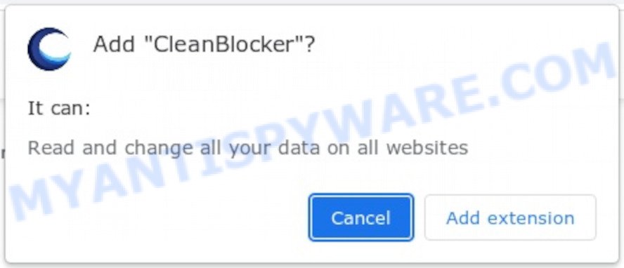 CleanBlocker adware
