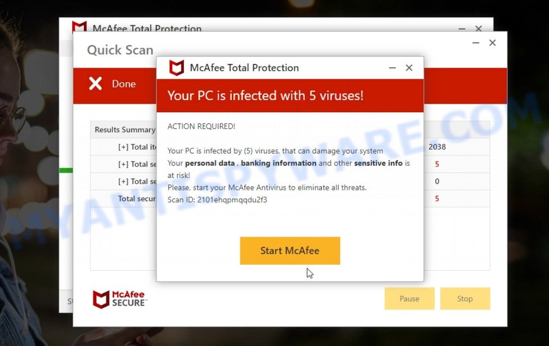 Control-scanning.com McAfee Security fake scan results