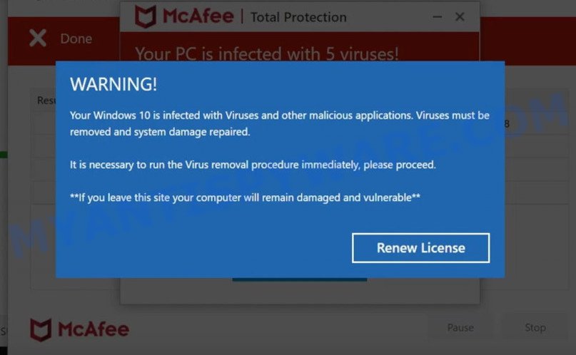 Defendpcpro.xyz McAfee Total Protection Scam