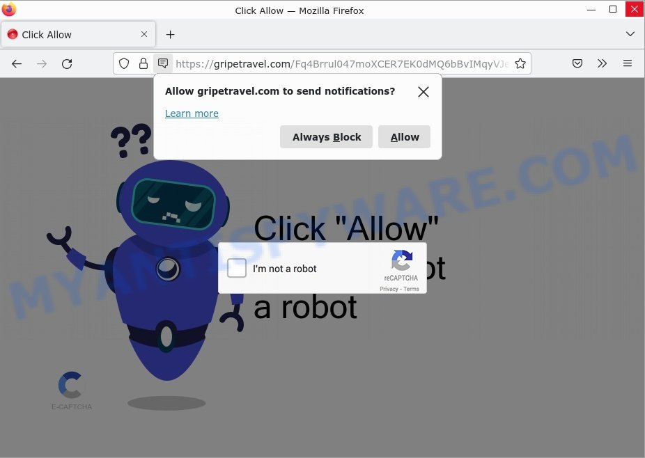 Gripetravel.com Click Allow Scam