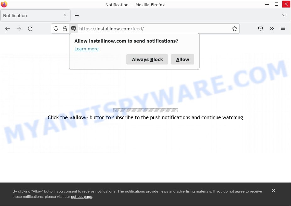 InstalllNow.com Click Allow Scam