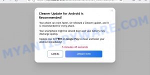 My-cleaner.info Cleaner Update Scam