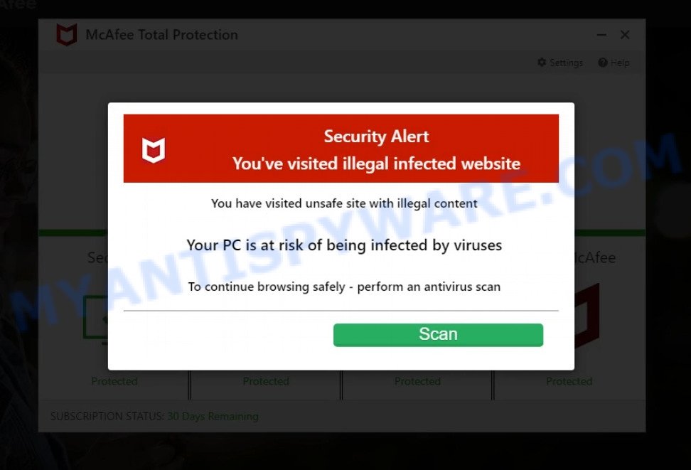 Prime-scanner.com McAfee Security Scam