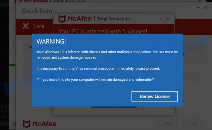 Protect2023.xyz McAfee Alert Scam