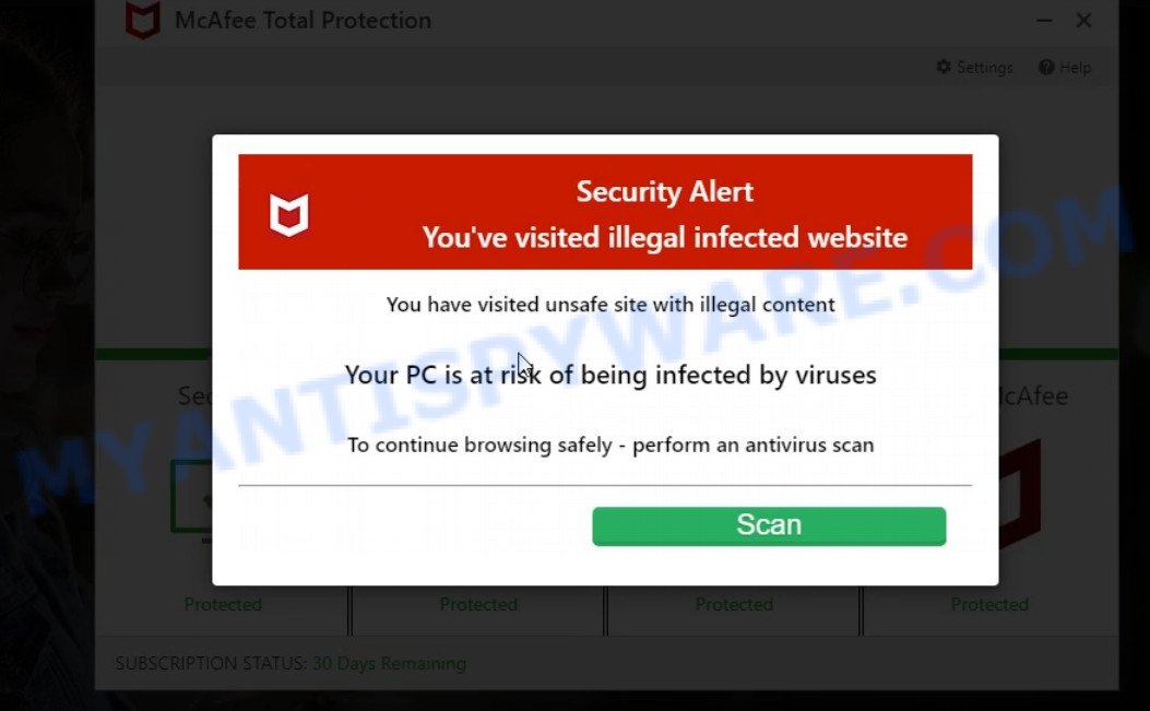 Protectwatcher.xyz McAfee Security Scam