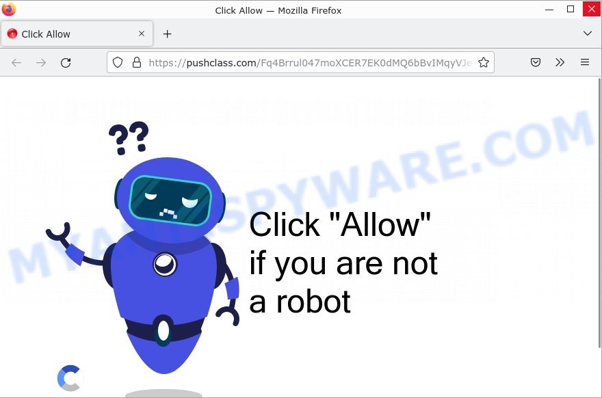 Pushclass.com Click Allow Scam