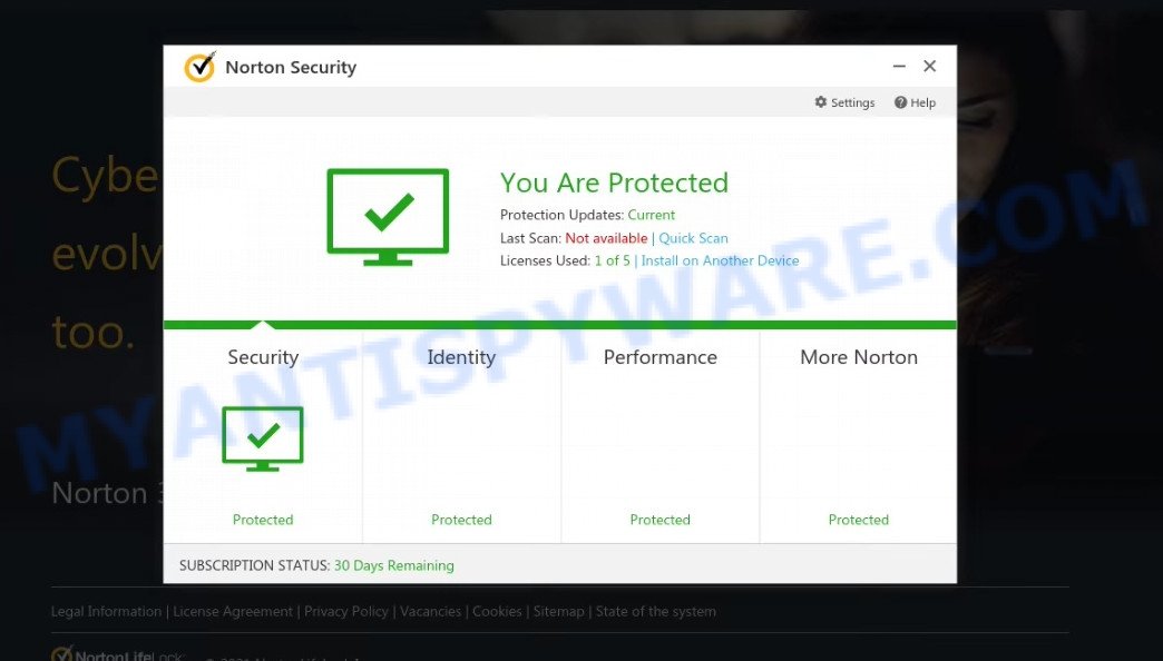 Secureyourdatabase.live Norton Security Scam