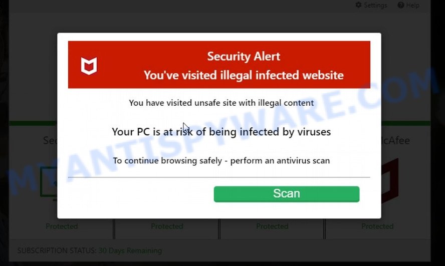 Stabilitysupport.com McAfee Alert Scam