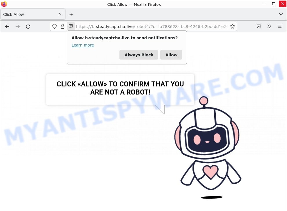Steady Captcha Virus Click Allow Scam