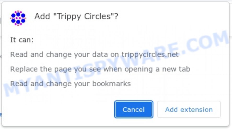 Trippy Circles browser extension